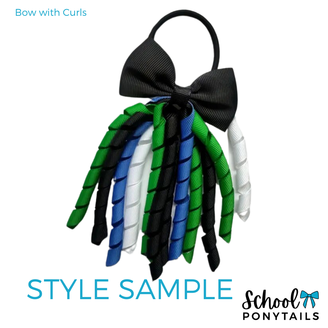 Bow with Curls {Pre-Order} - Ponytails and Fairytales