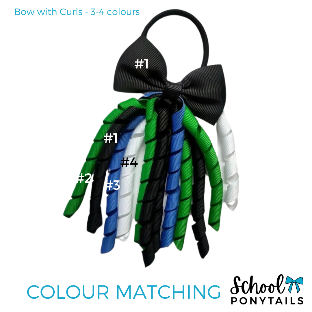 Bow with Curls {Pre-Order} - Ponytails and Fairytales