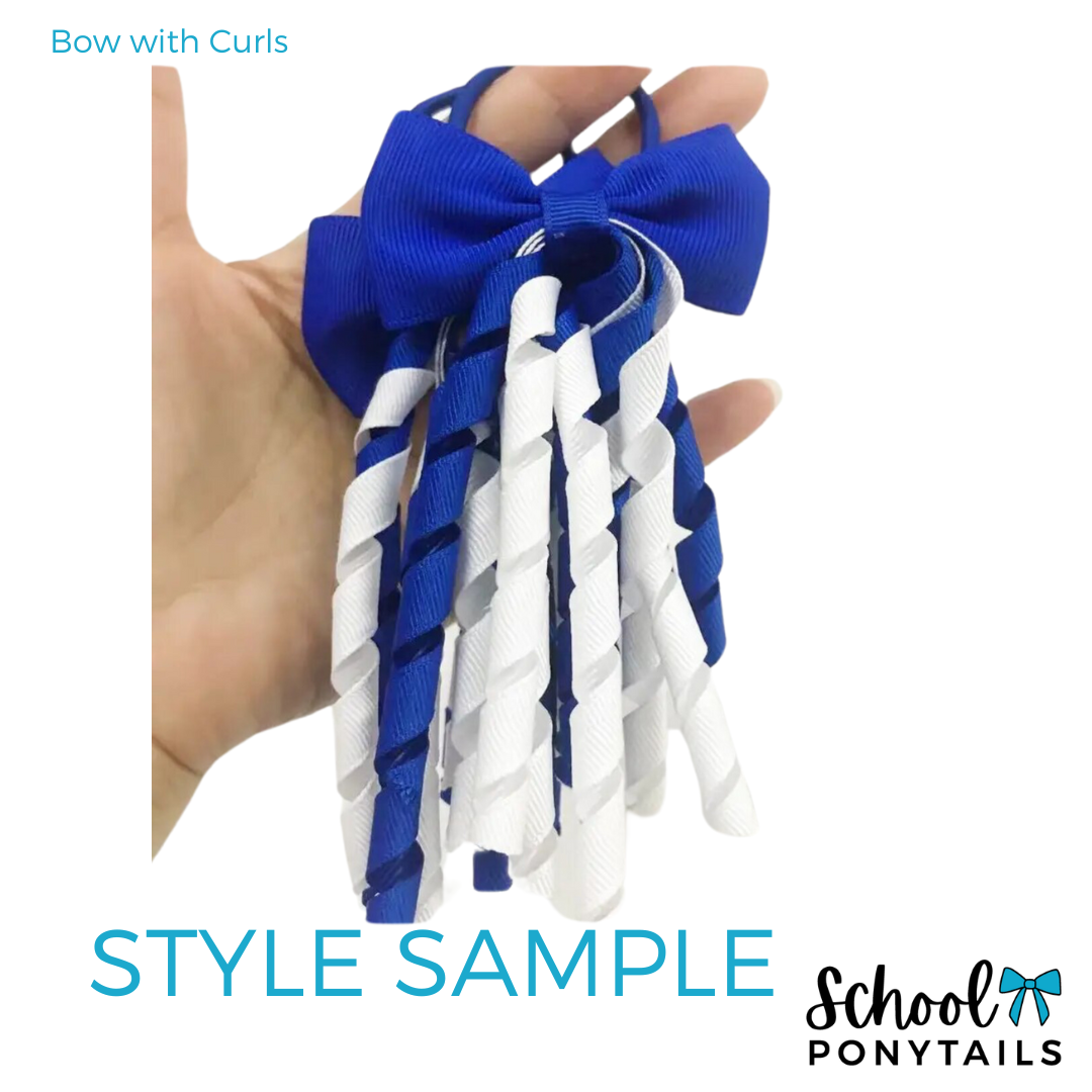 Bow with Curls {Pre-Order} - Ponytails and Fairytales