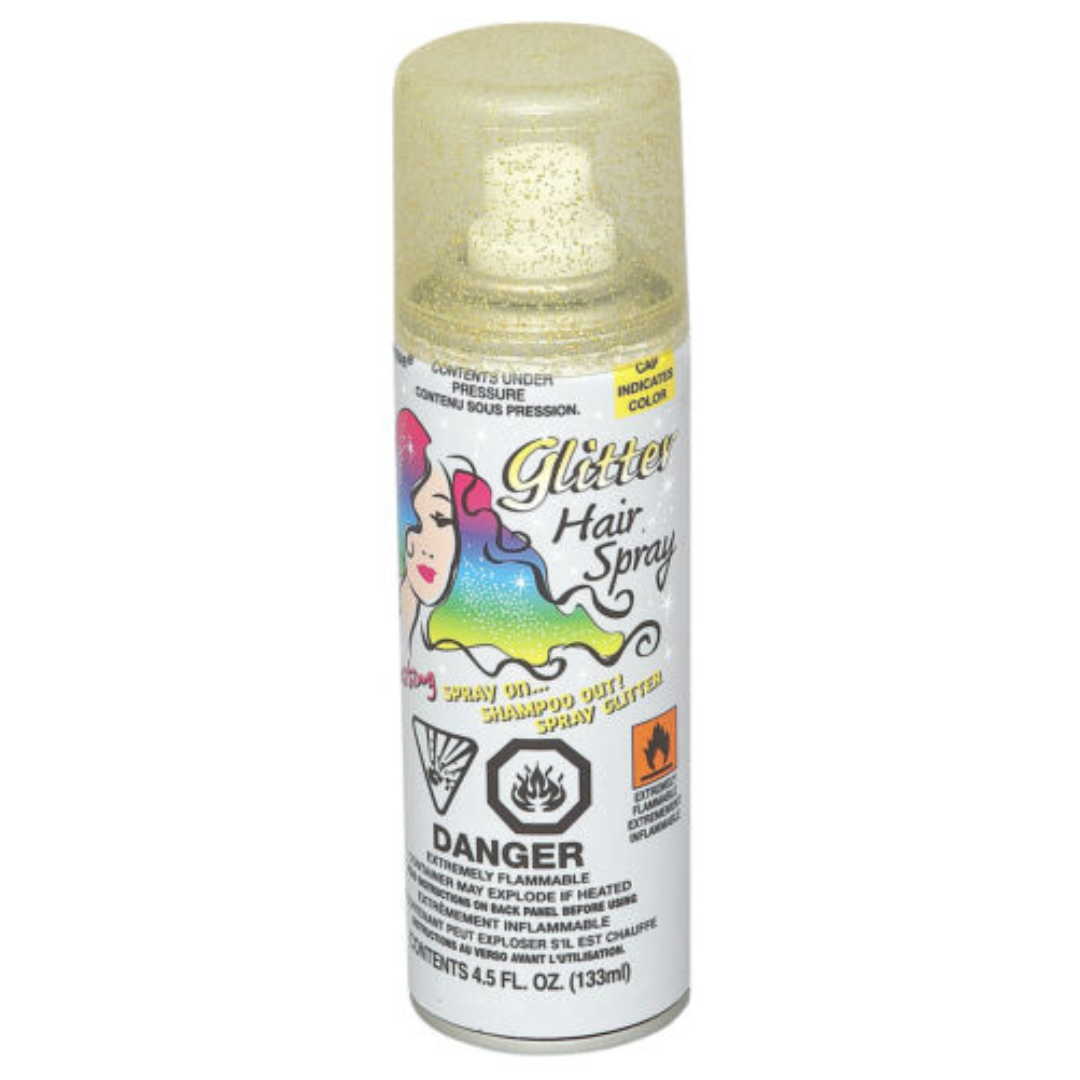 Gold Glitter Hair Spray for Dress Up Day | Dancr Hairspray | Concert Hairstyles School Ponytails Gold Glitter Hair Spray for Dress Up Day | Dancr Hairspray | Concert Hairstyles School Ponytails