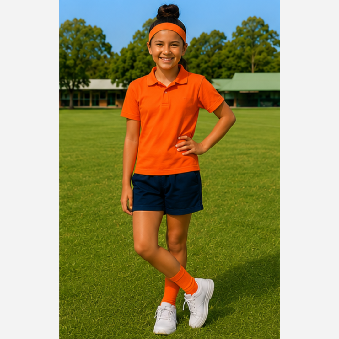 Orange Stretch Headband - Ponytails and Fairytales