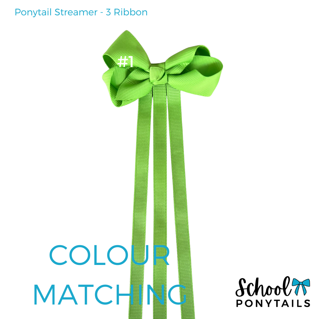Dark Petrol Green & White Hair Accessories - Ponytails and Fairytales