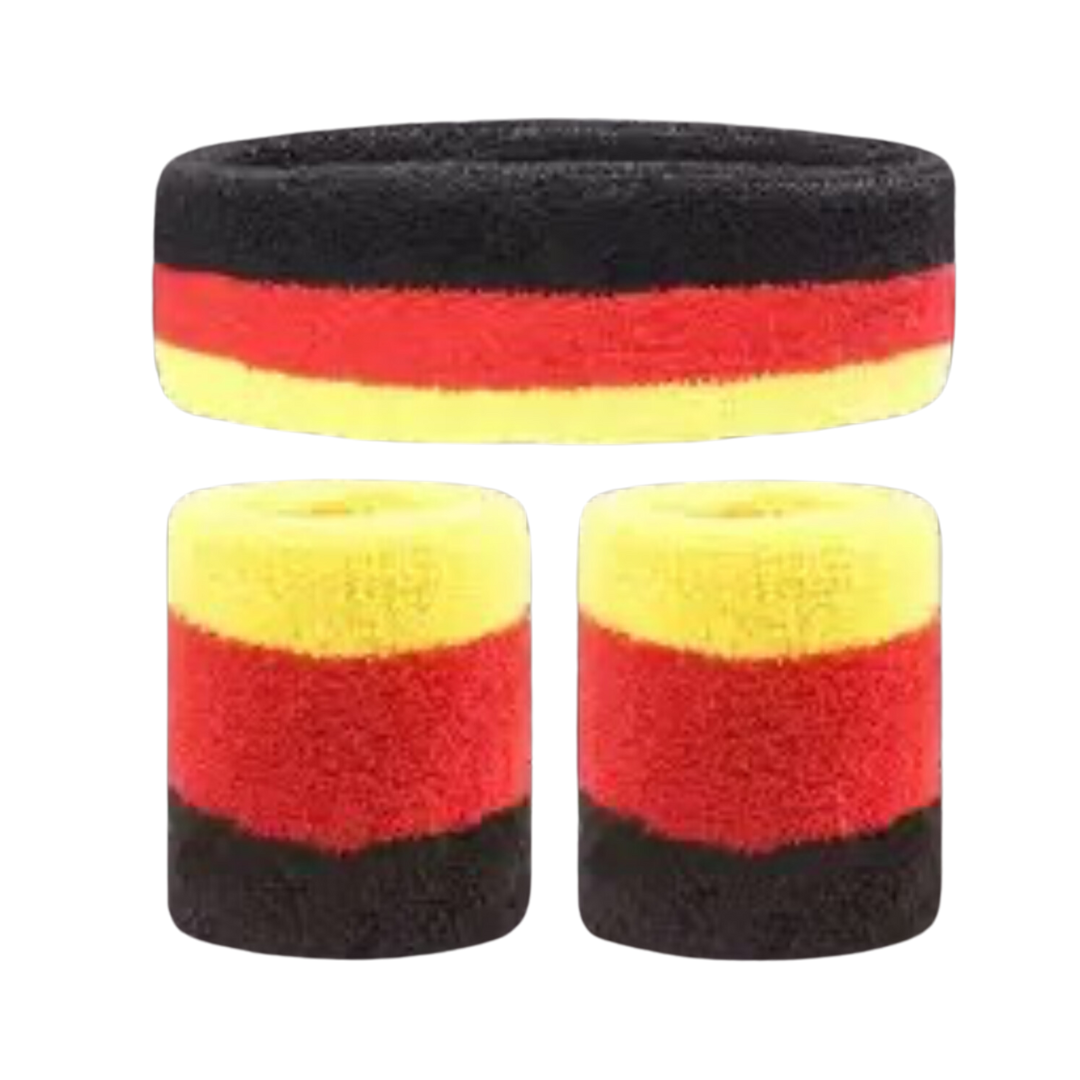 Black & Red & Yellow Hair Accessories - Ponytails and Fairytales