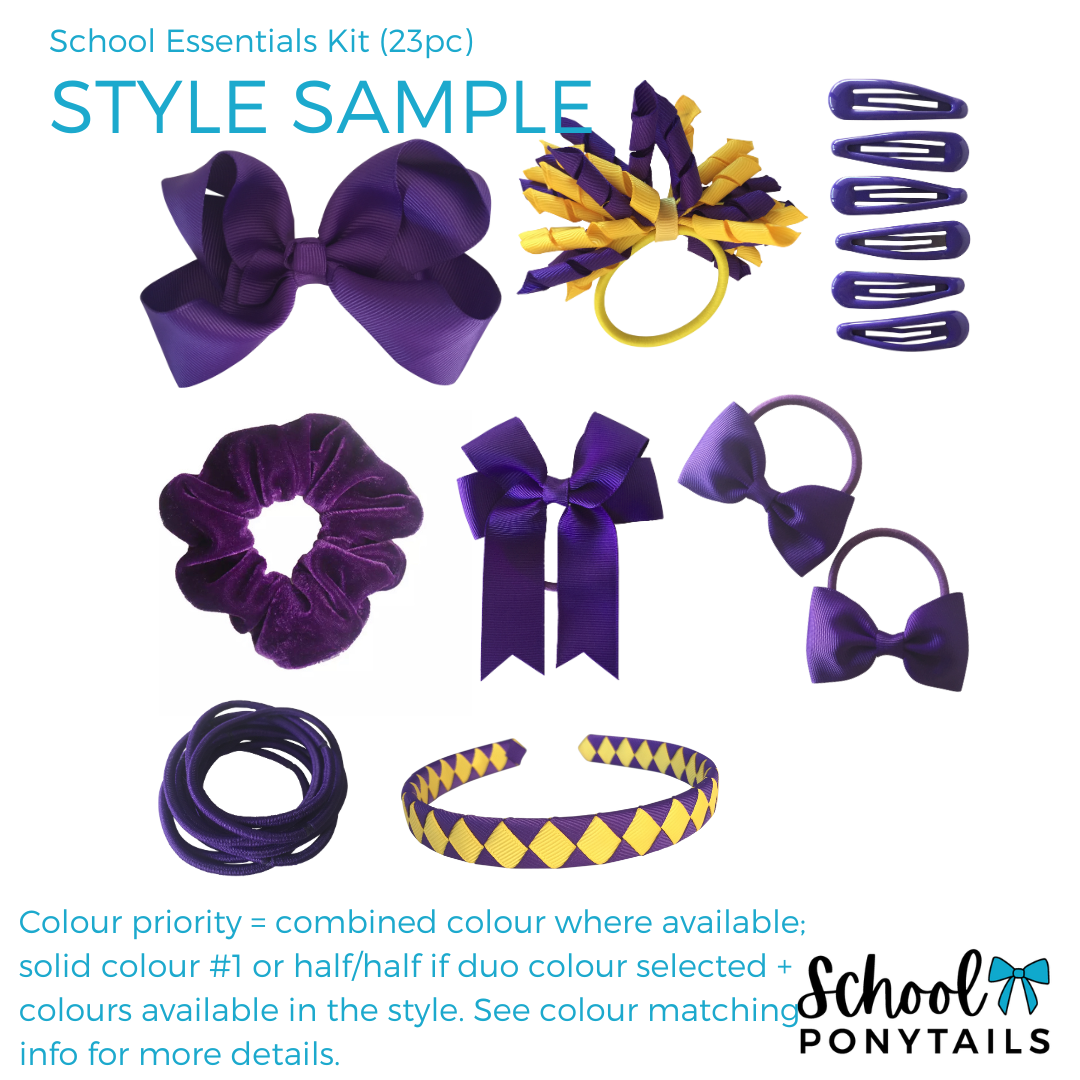 Cornflower Blue Hair Accessories - Ponytails and Fairytales
