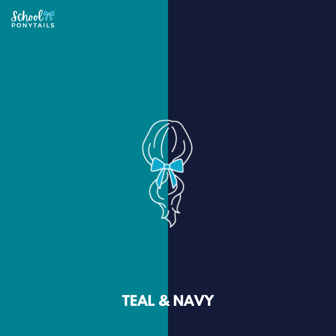 Teal & Navy Hair Accessories
