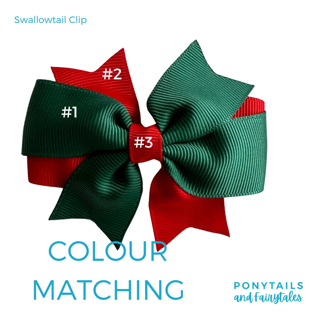 Bottle Green & Red Hair Accessories