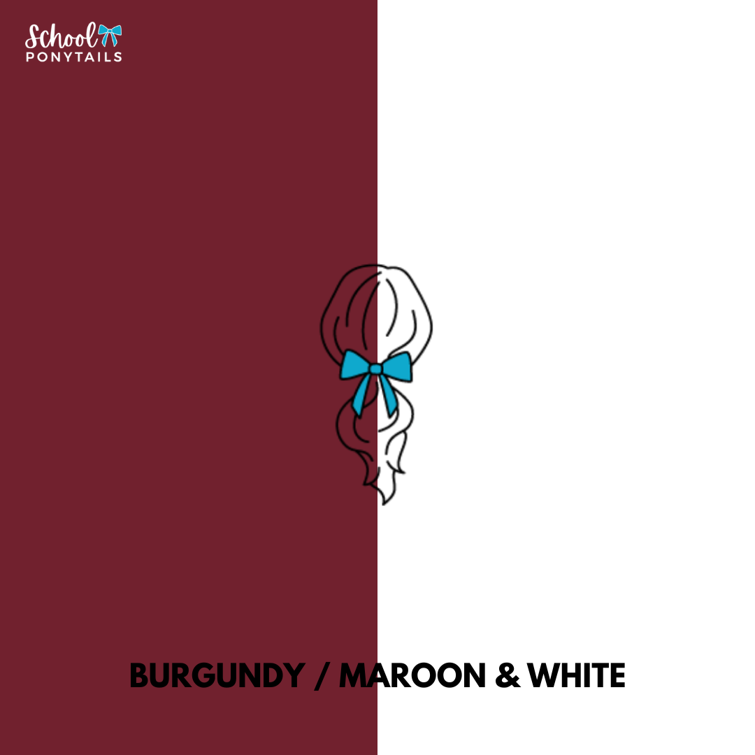 Big School Kit (19pc) School kits School Ponytails - Multibuys Burgundy & White