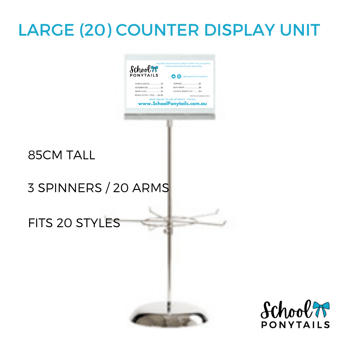 Counter Display Unit: Large (20) Spinner Display School Ribbons Pty Ltd