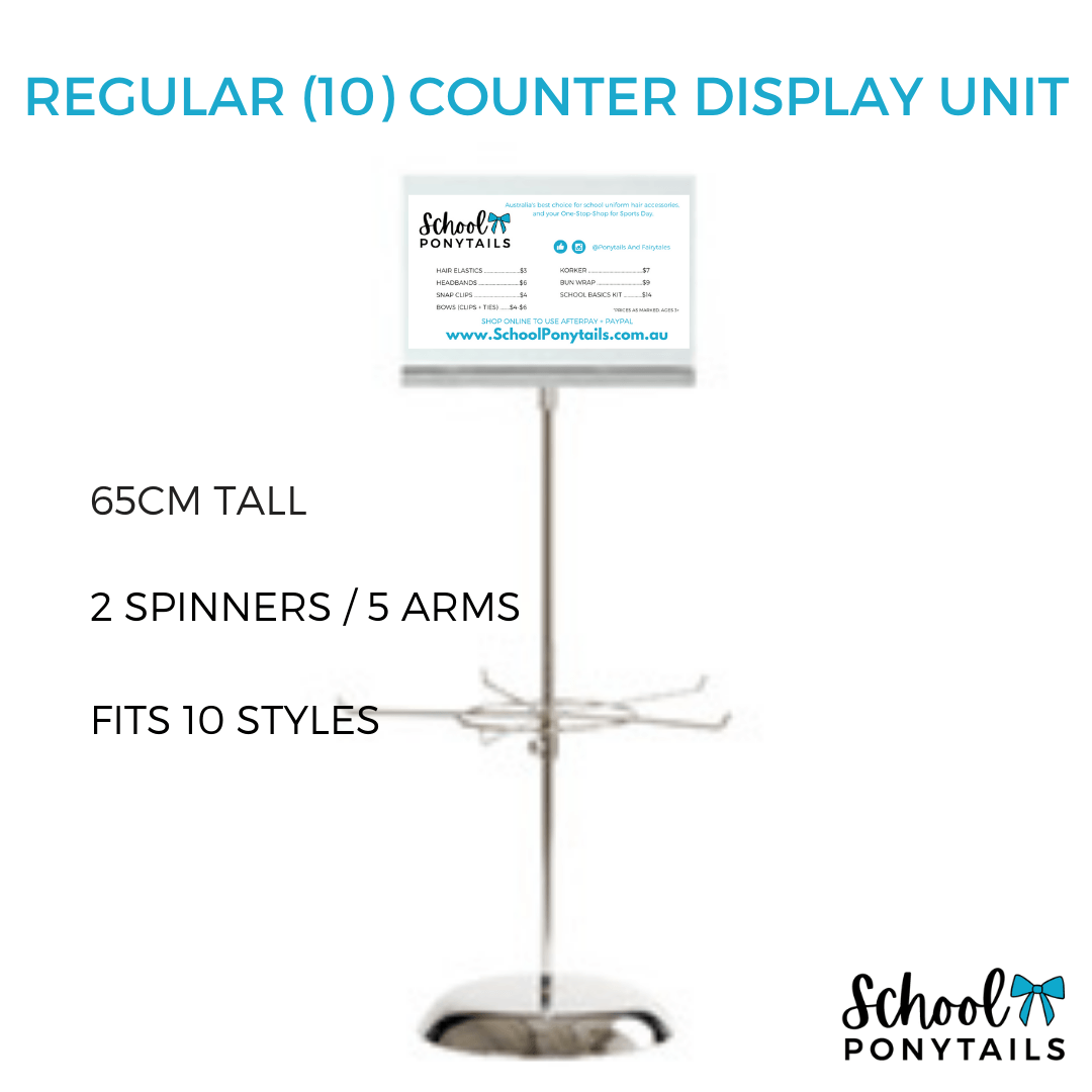 Counter Display Unit: Regular (10) Spinner Display School Ribbons Pty Ltd