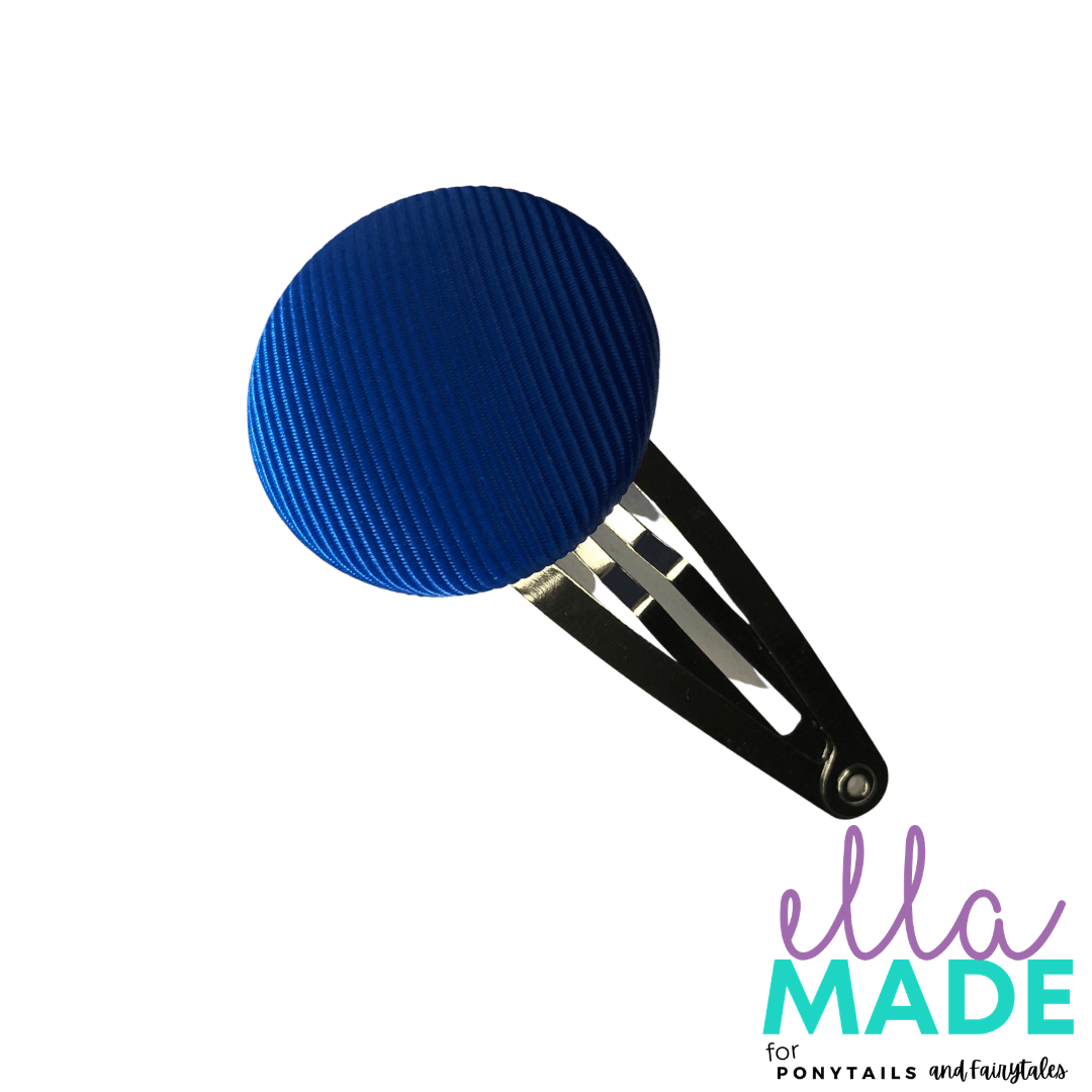 Covered Buttons: Solid Colours - Royal Blue Hair clips Ella Made
