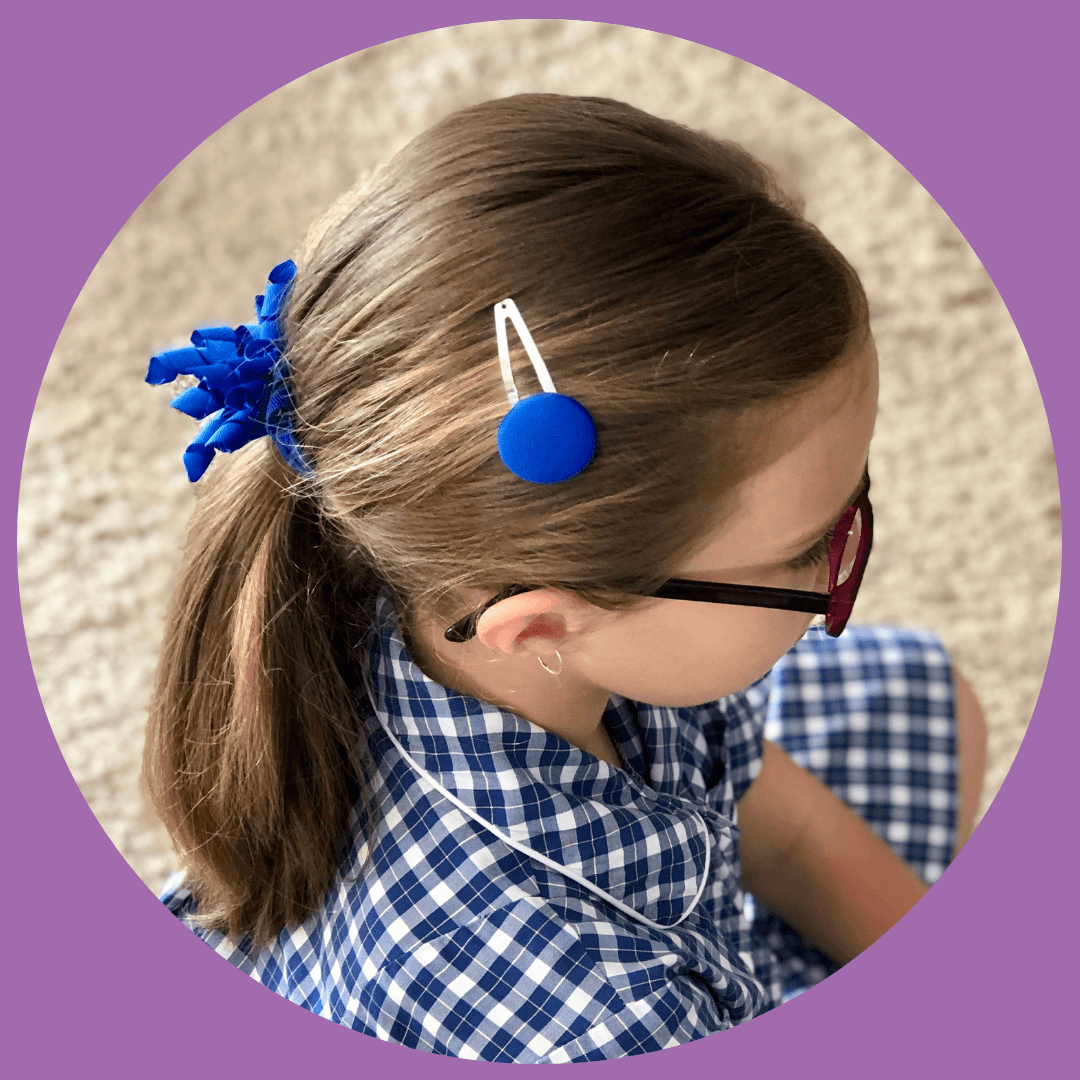 Covered Buttons: Solid Colours - Royal Blue Hair clips Ella Made