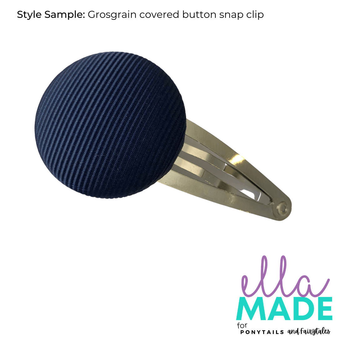 Covered Buttons: Solid Colours - Yellow Hair clips Ella Made Snap Clip / Terracotta
