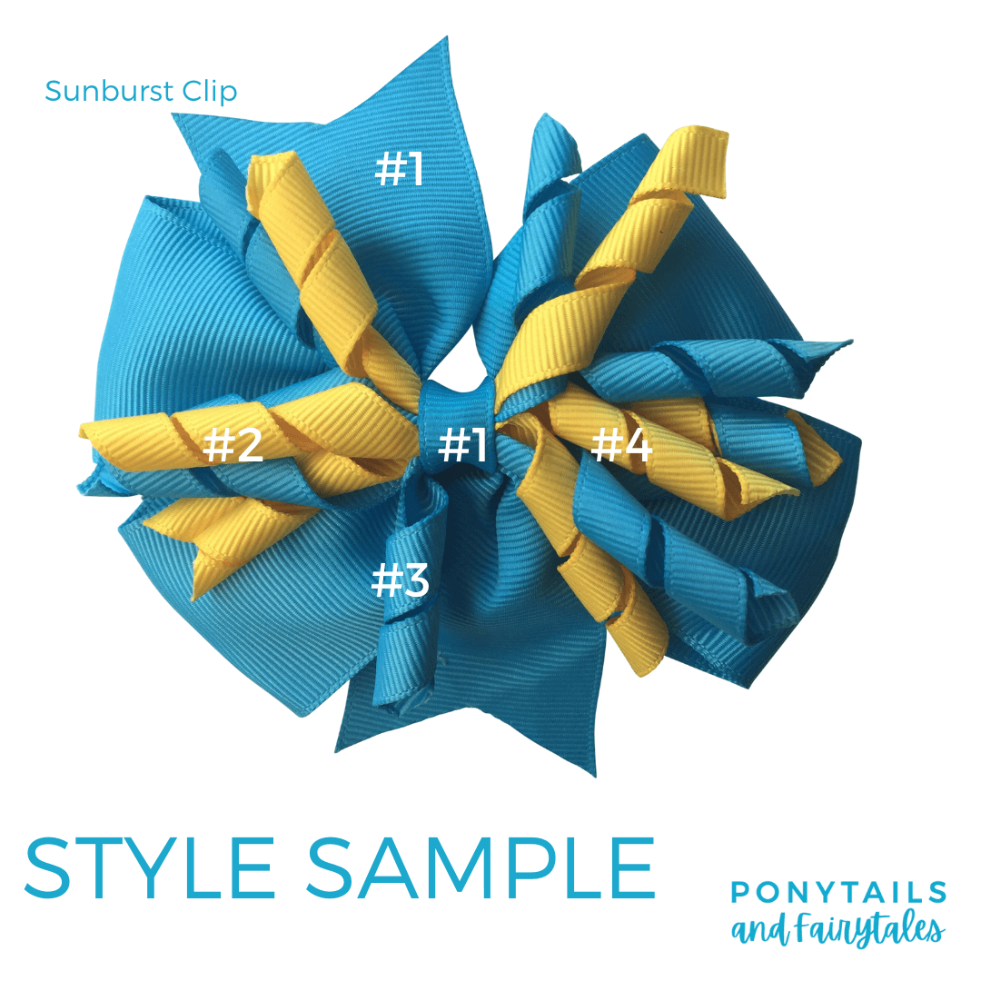 Custom Colours: Choose Your Own (3) Assorted Hair Accessories School Ponytails - Colours