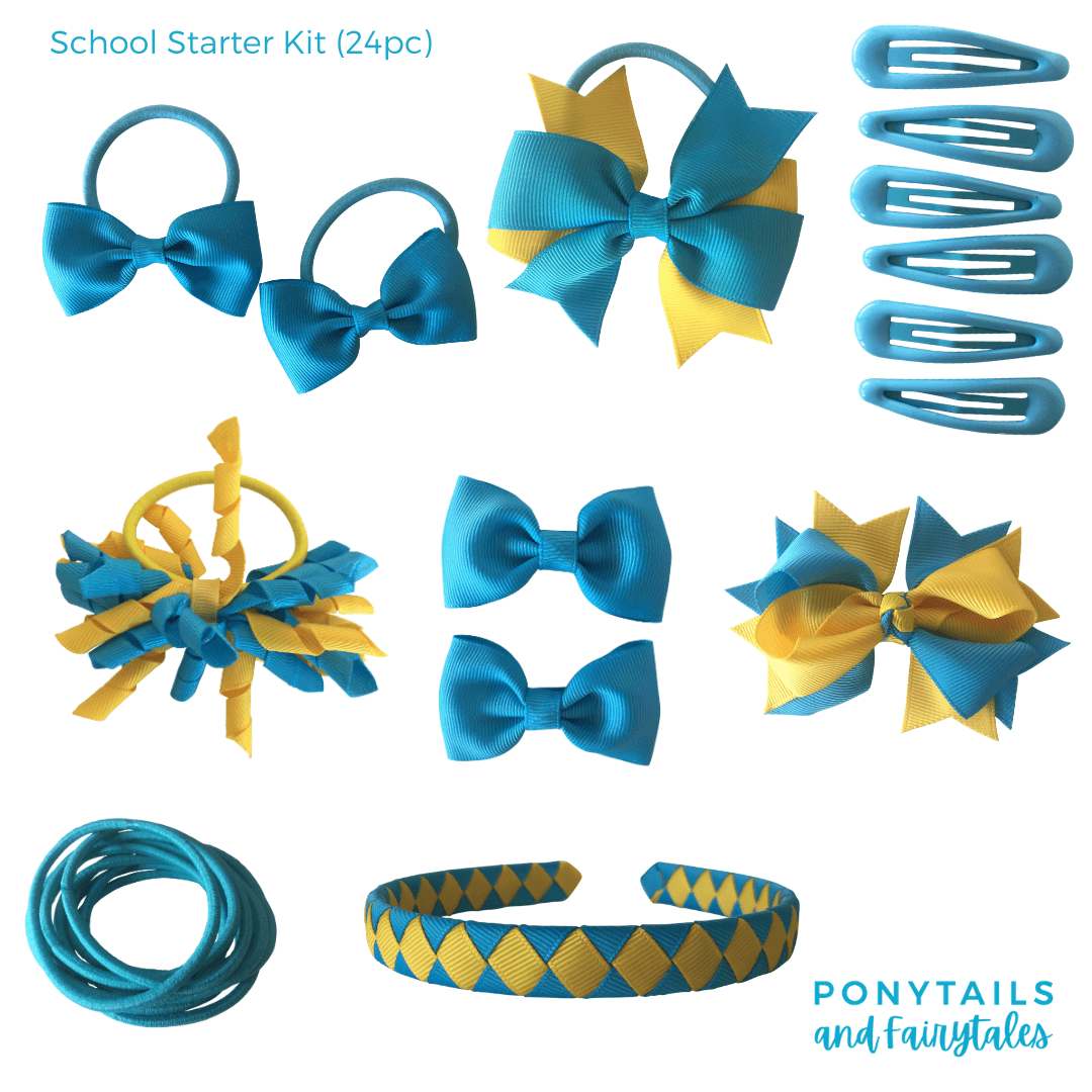 Custom Colours: Choose Your Own (3) - Assorted Hair Accessories - School Uniform Hair Accessories - Ponytails and Fairytales