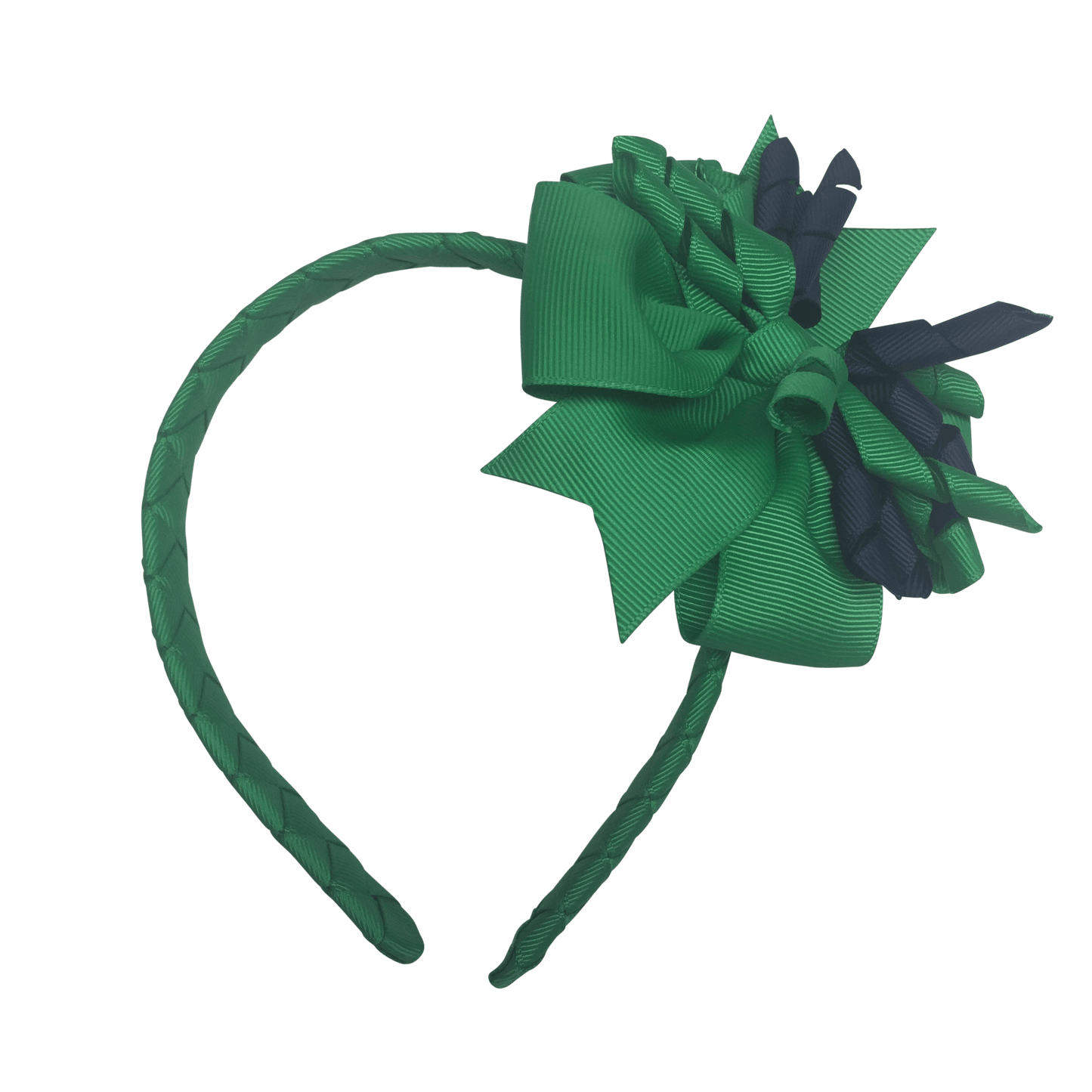 Green & Navy Hair Accessories - Ponytails and Fairytales