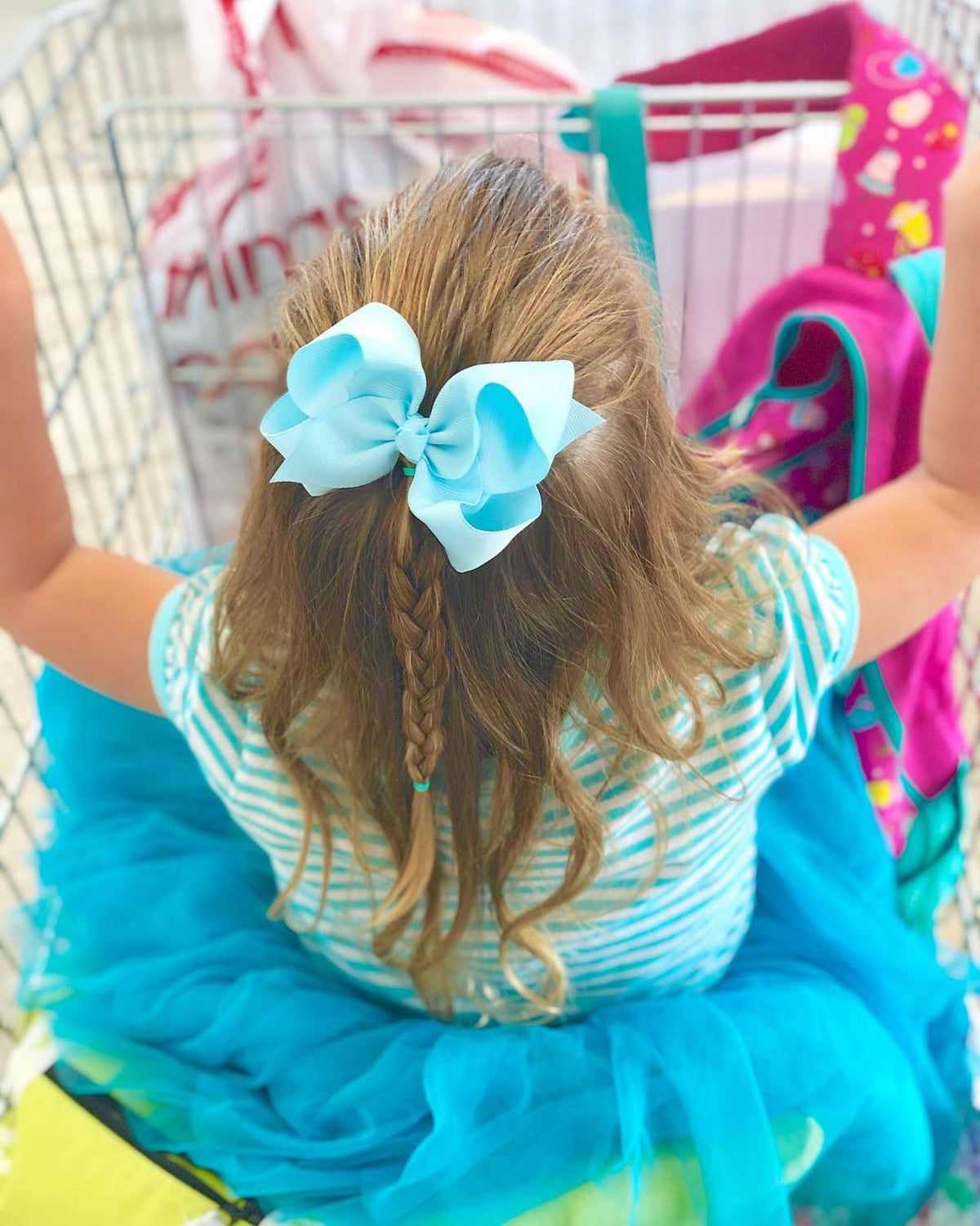Personalised Big Bow - Hair clips - School Uniform Hair Accessories - Ponytails and Fairytales
