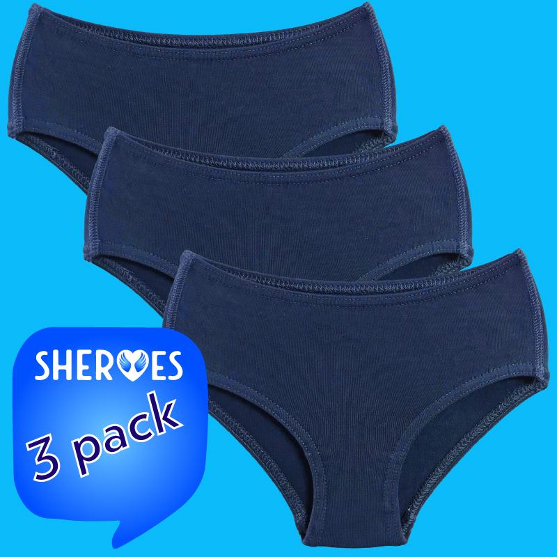 sHEROes School Underwear - Navy School Underwear sHEROes 5 3 pairs