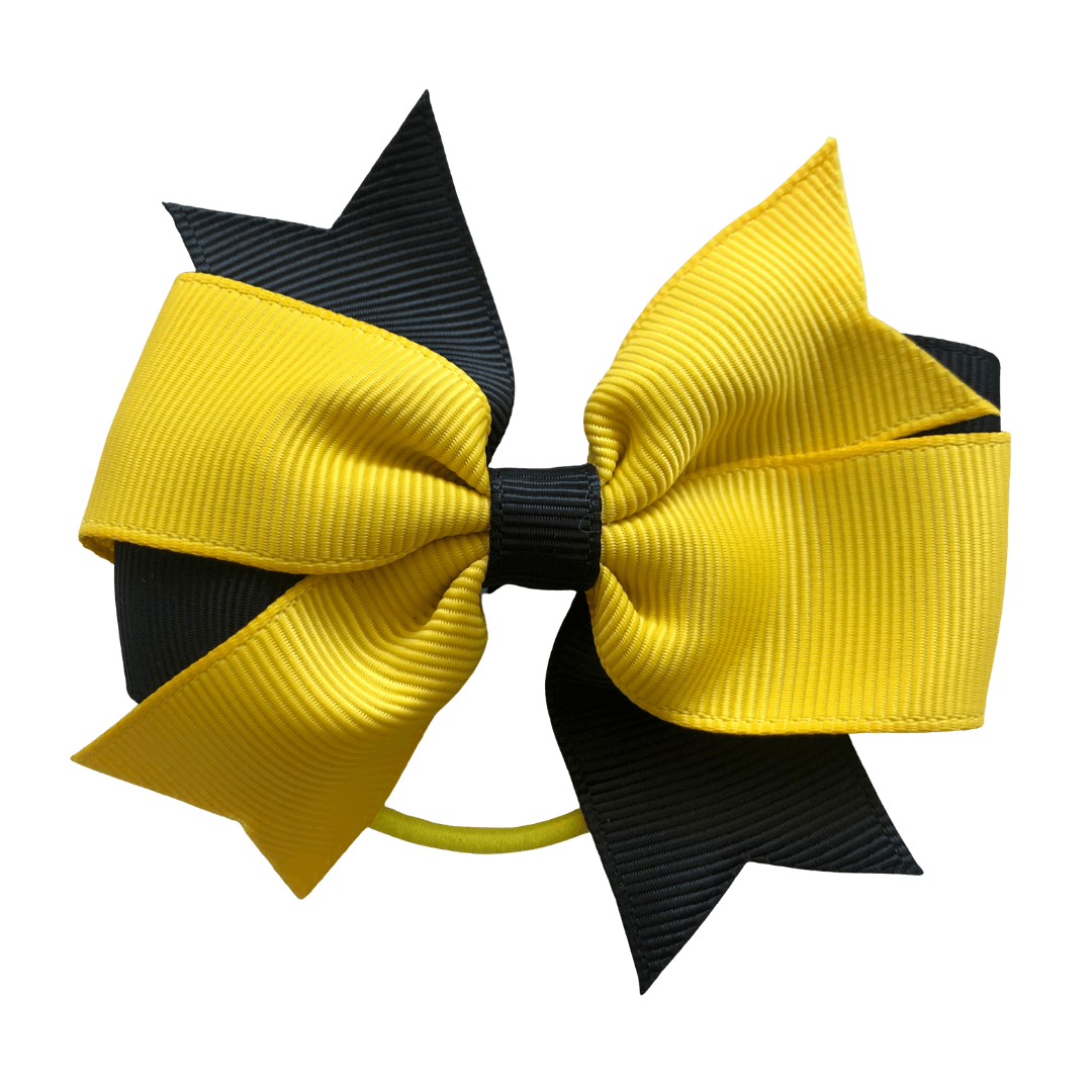 Swallowtail Bow Hair Tie (Thin Elastic) - hair ties - School Uniform Hair Accessories - Ponytails and Fairytales