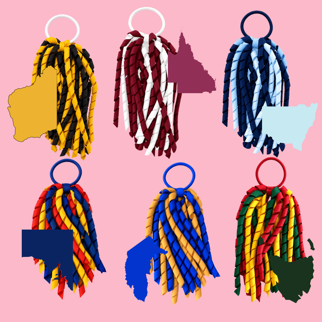 Australian State & Territory Sporting Colours & Hair Accessories