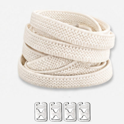No Tie Elastic Shoelaces - White