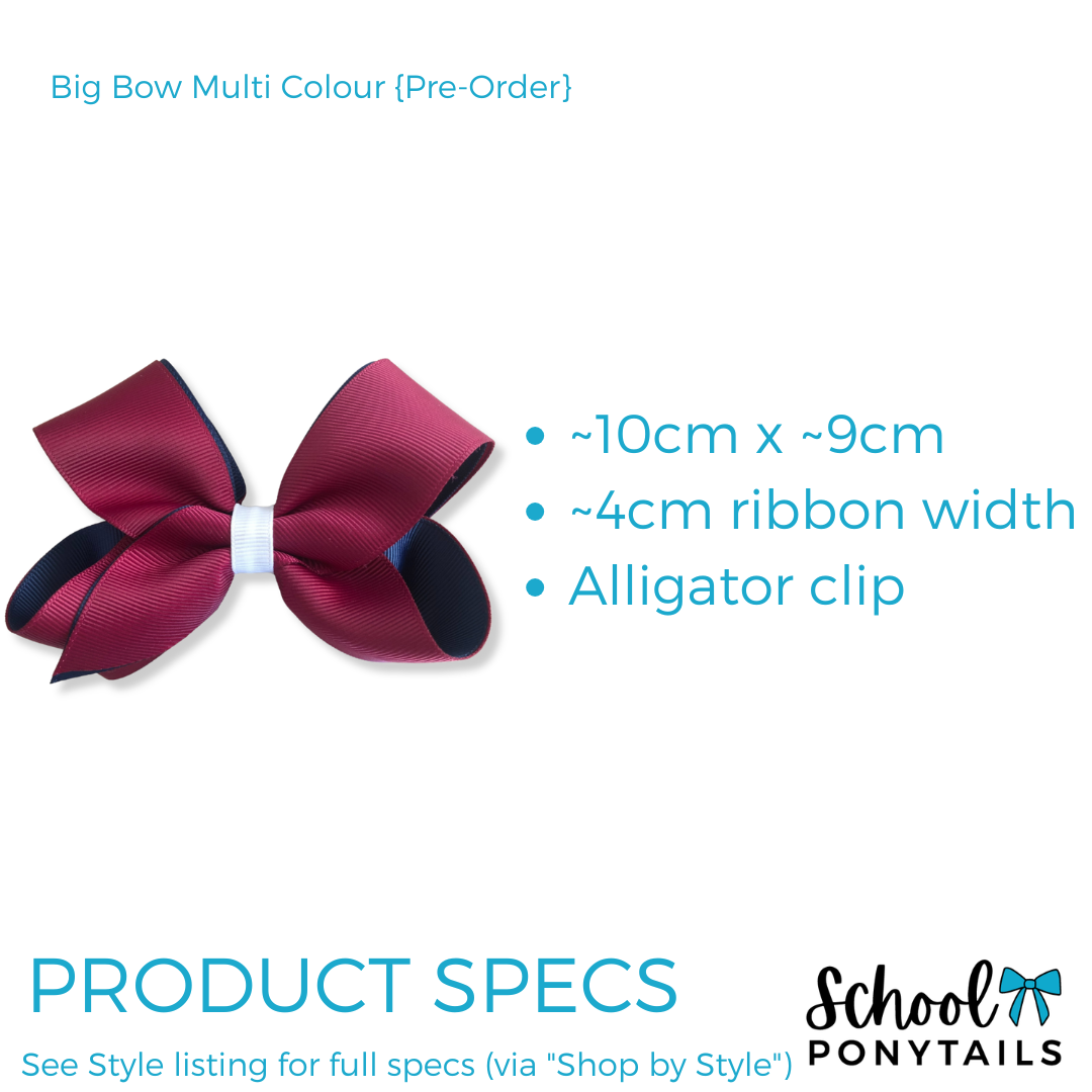 Big Bow - multicolour {Pre-order} - Ponytails and Fairytales