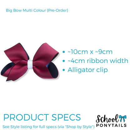 Big Bow - multicolour {Pre-order} - Ponytails and Fairytales