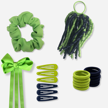 Bottle Green & Navy Hair Accessories