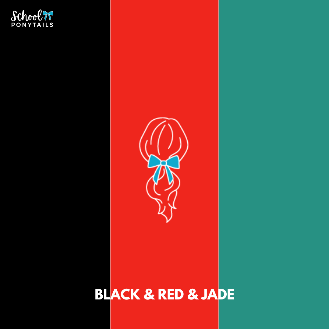 Black & Red & Jade Hair Accessories
