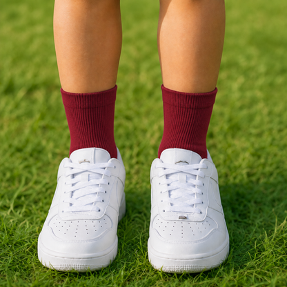 Burgundy / Maroon School Socks