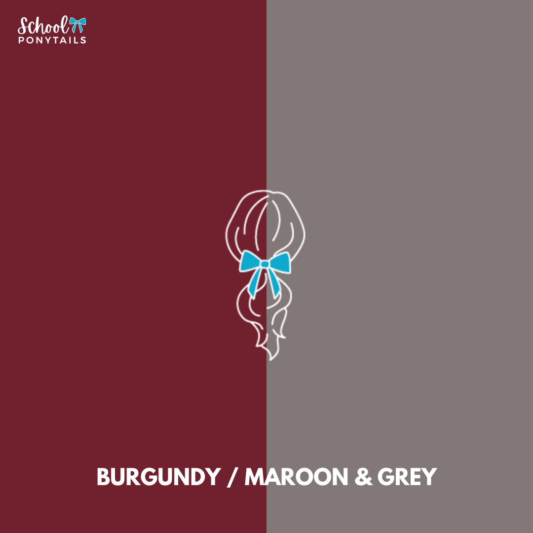 Burgundy & Grey Hair Accessories