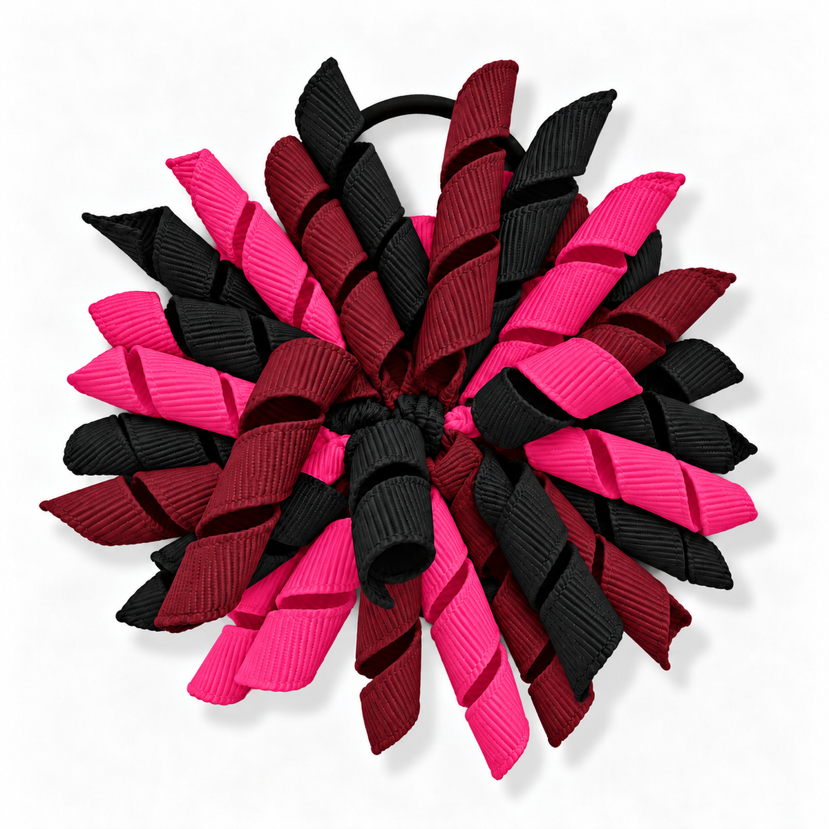 Bright Pink & Burgundy & Black Hair Accessories