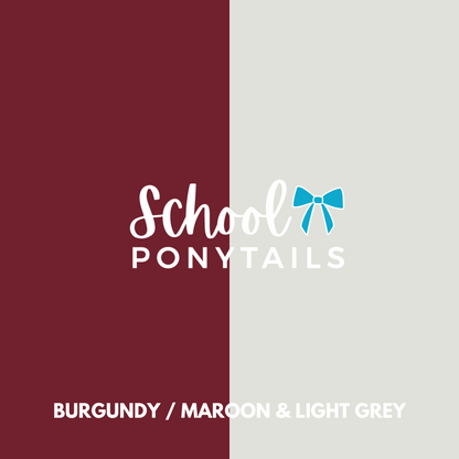 Burgundy & Light Grey Hair Accessories