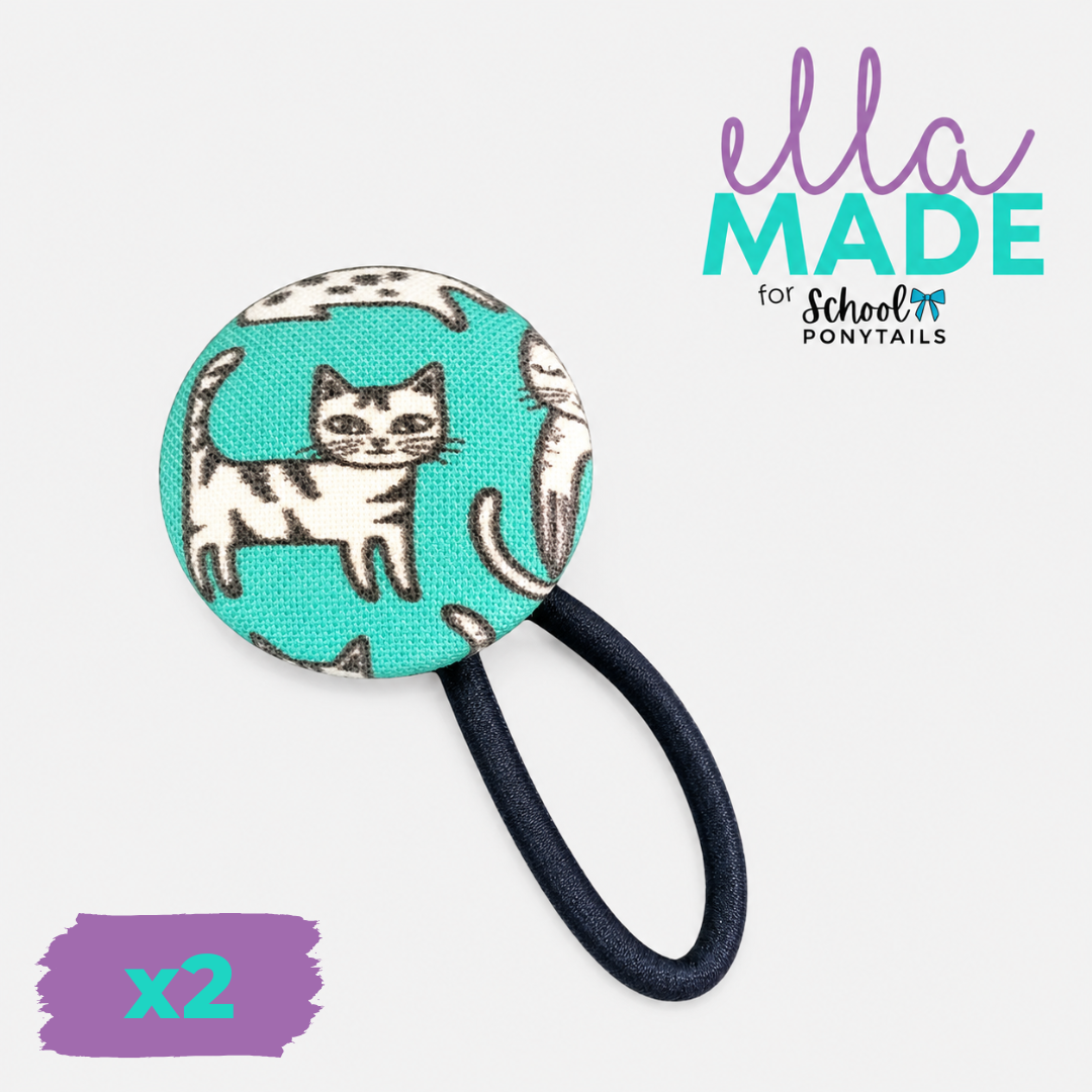 Limited Edition: Cats Covered Buttons - Ponytails and Fairytales
