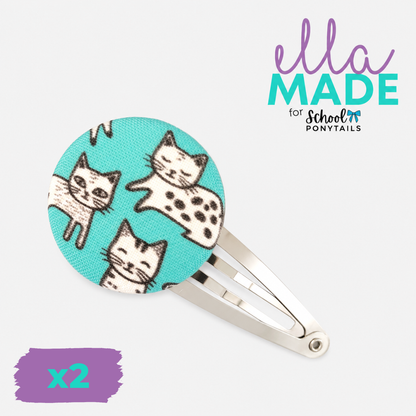Limited Edition: Cats Covered Buttons - Ponytails and Fairytales