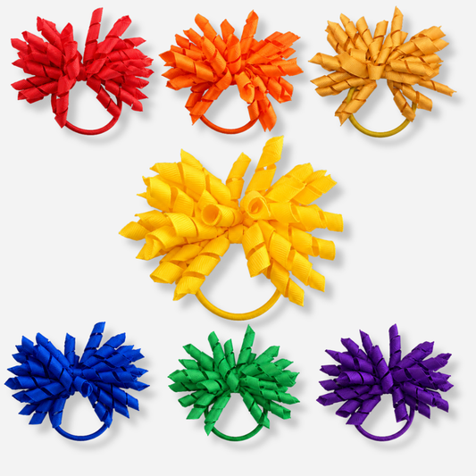 Curly Tie Hair Elastic - Single Colour