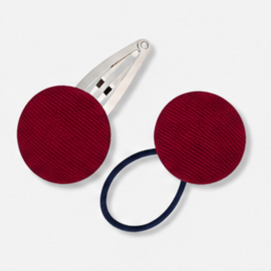 Covered Buttons: Solid Colours - Burgundy / Maroon