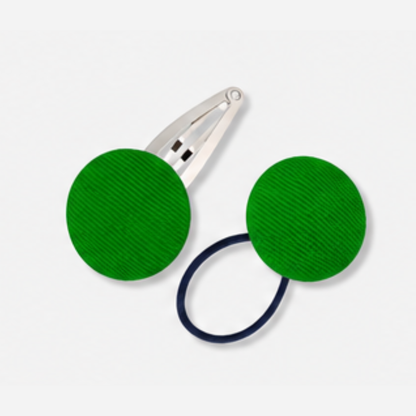 Covered Buttons: Solid Colours - Green - Ponytails and Fairytales
