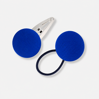Covered Buttons: Solid Colours - Royal Blue - Ponytails and Fairytales