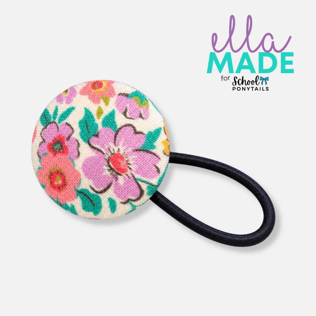 Limited Edition: Ditsy Floral Covered Buttons - Ponytails and Fairytales