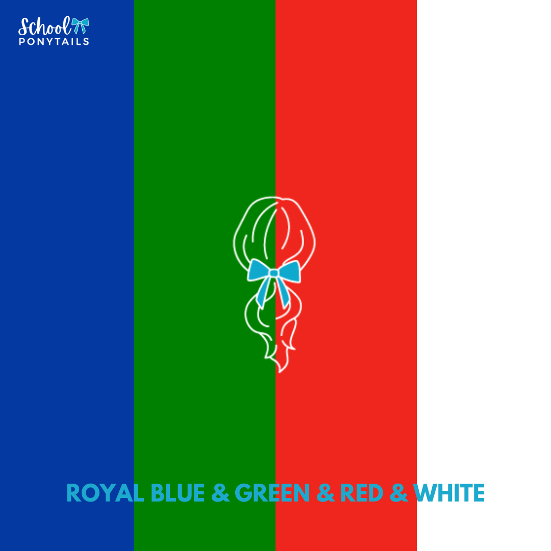 Royal Blue & Green & Red & White Hair Accessories