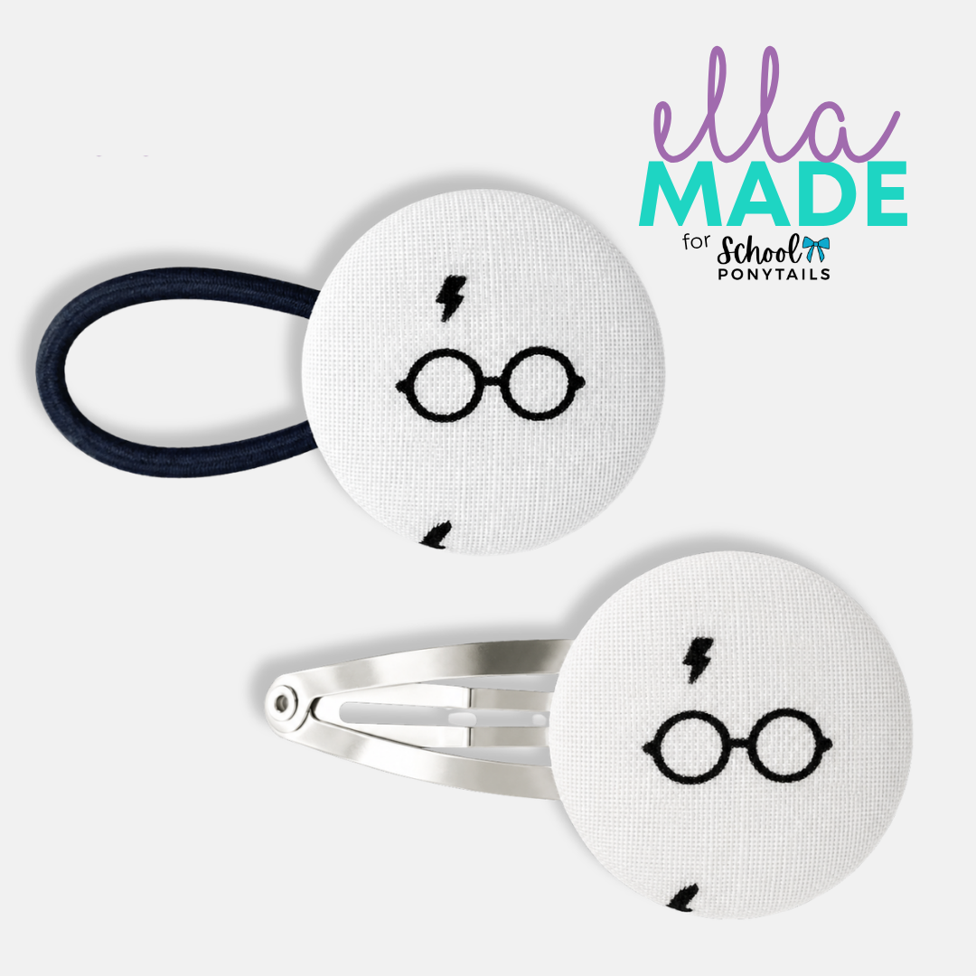 Limited Edition: Wizard Glasses Covered Buttons - Ponytails and Fairytales