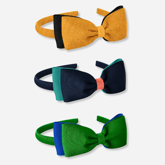 Headband with Bowtie - Multi Colour - Ponytails and Fairytales