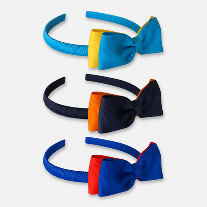 Headband with Bowtie - Multi Colour - Ponytails and Fairytales
