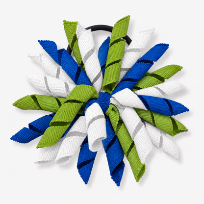 Kiwi Green & Royal Blue & White Hair Accessories