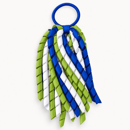 Kiwi Green & Royal Blue & White Hair Accessories