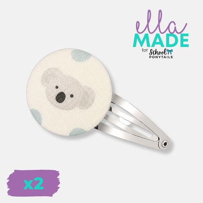 Limited Edition: Koala + Eucalyptus Covered Buttons - Ponytails and Fairytales