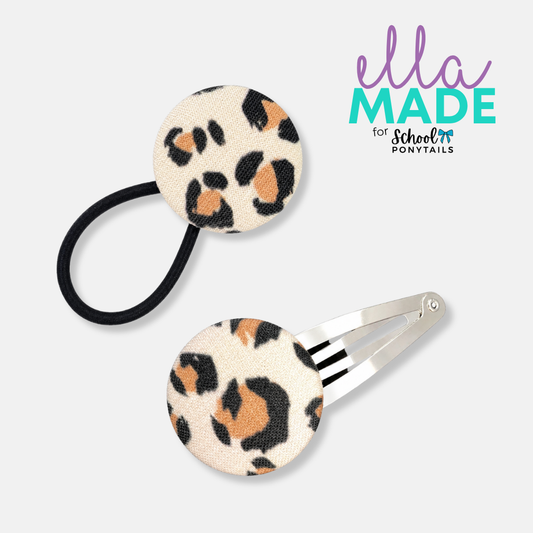 Limited Edition: Leopard Print Covered Buttons - Ponytails and Fairytales