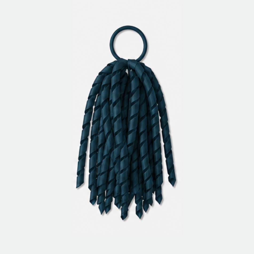 Curly Long Korker Ribbon Hair Tie - Single Colour - Ponytails and Fairytales
