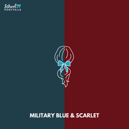 Military Blue & Scarlet Hair Accessories