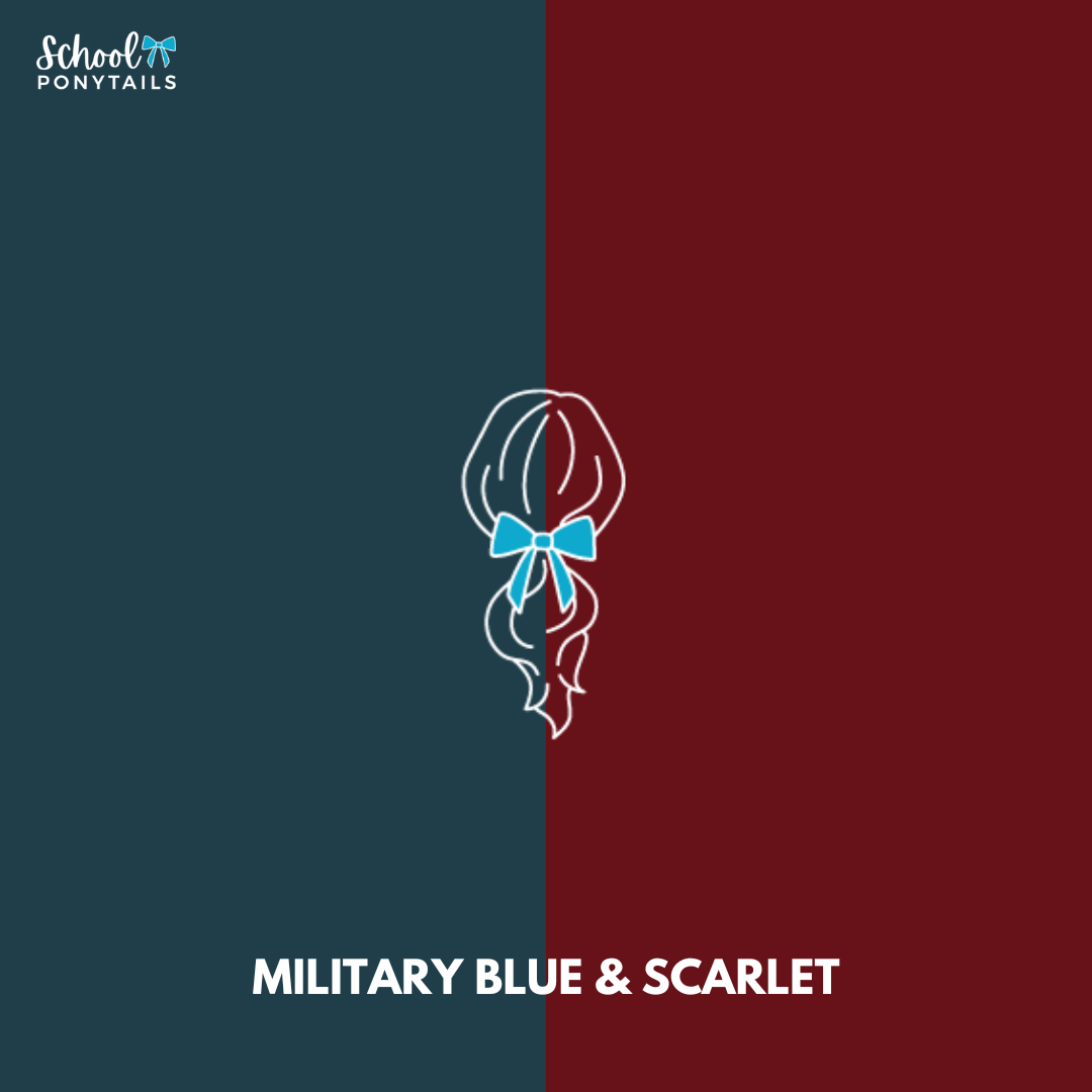 Military Blue & Scarlet Hair Accessories
